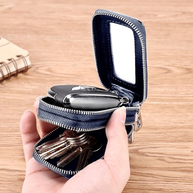 vvag Premium Car Key Fob Case Genuine Leather Car Smart Key fob Holder Car Remote Keychain Bag Universal - Image 3